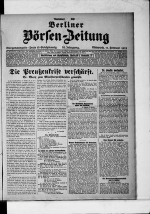 Berliner Börsen-Zeitung vom 11.02.1925