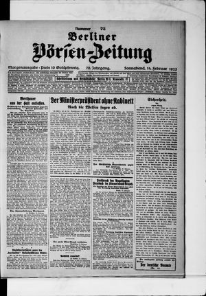Berliner Börsen-Zeitung vom 14.02.1925