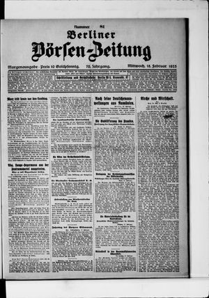 Berliner Börsen-Zeitung vom 18.02.1925