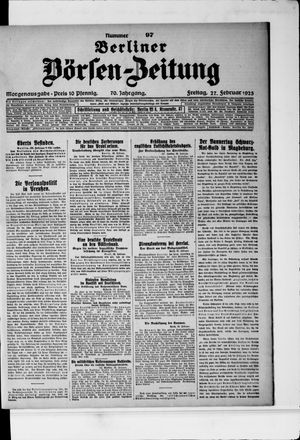 Berliner Börsen-Zeitung on Feb 27, 1925