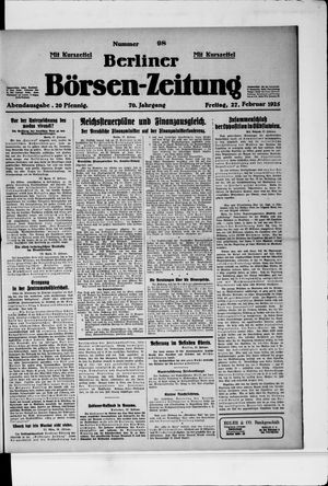 Berliner Börsen-Zeitung on Feb 27, 1925