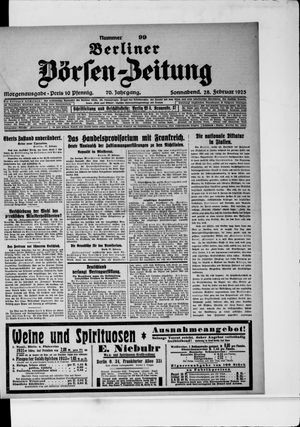 Berliner Börsen-Zeitung on Feb 28, 1925