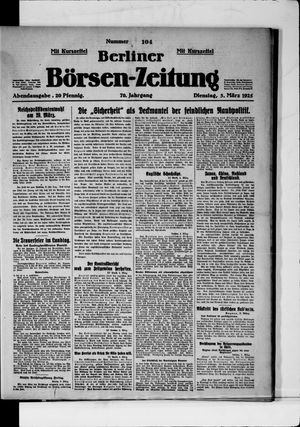 Berliner Börsen-Zeitung on Mar 3, 1925