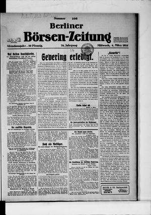 Berliner Börsen-Zeitung vom 04.03.1925
