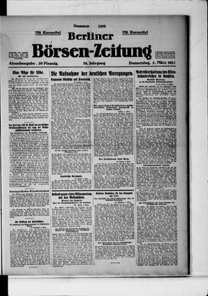 Berliner Börsen-Zeitung vom 05.03.1925