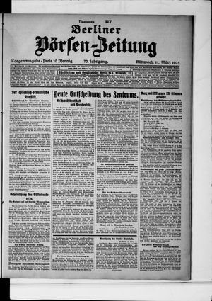 Berliner Börsen-Zeitung vom 11.03.1925