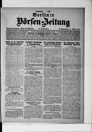 Berliner Börsen-Zeitung on Mar 12, 1925