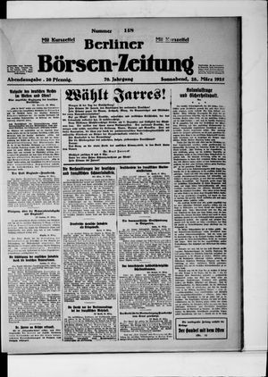 Berliner Börsen-Zeitung on Mar 28, 1925