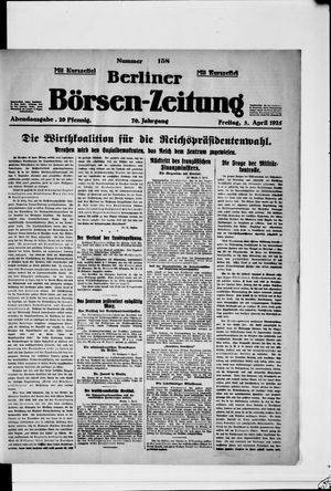 Berliner Börsen-Zeitung on Apr 3, 1925