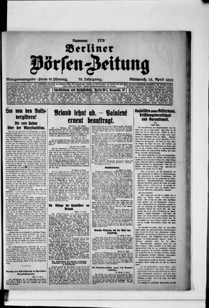 Berliner Börsen-Zeitung vom 15.04.1925