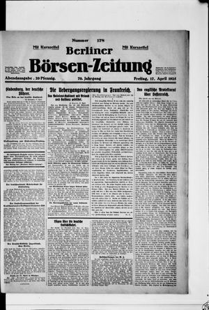 Berliner Börsen-Zeitung on Apr 17, 1925