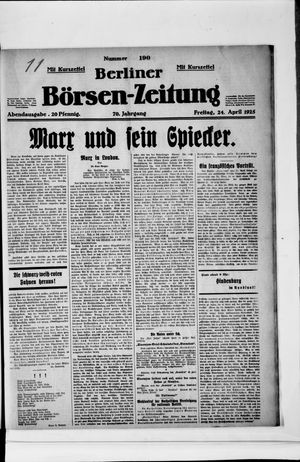 Berliner Börsen-Zeitung vom 24.04.1925