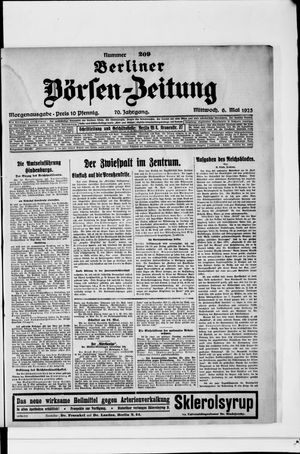 Berliner Börsen-Zeitung vom 06.05.1925
