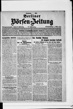 Berliner Börsen-Zeitung vom 07.05.1925