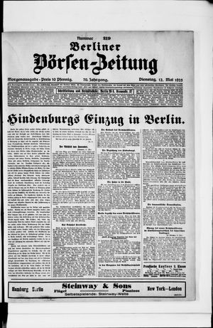 Berliner Börsen-Zeitung vom 12.05.1925