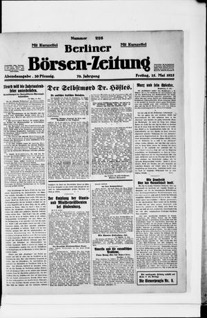 Berliner Börsen-Zeitung vom 15.05.1925