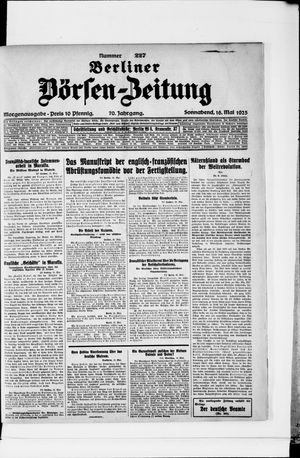 Berliner Börsen-Zeitung on May 16, 1925