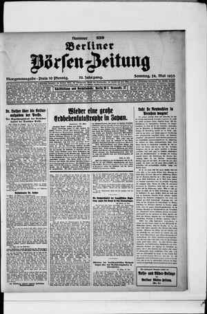 Berliner Börsen-Zeitung vom 24.05.1925