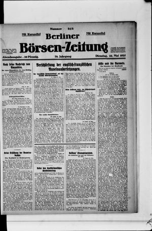 Berliner Börsen-Zeitung vom 26.05.1925