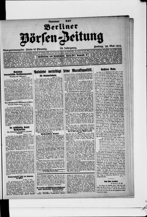 Berliner Börsen-Zeitung vom 29.05.1925