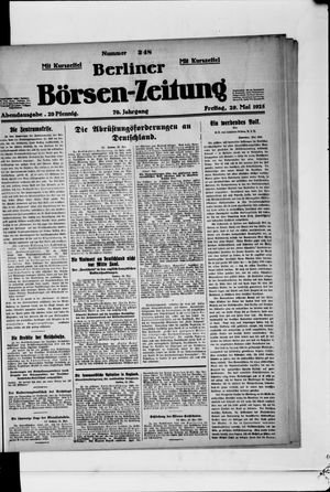 Berliner Börsen-Zeitung vom 29.05.1925