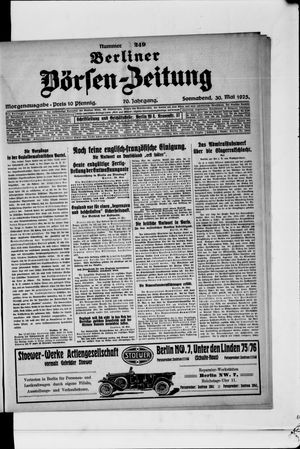 Berliner Börsen-Zeitung vom 30.05.1925