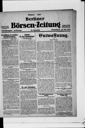 Berliner Börsen-Zeitung vom 30.05.1925