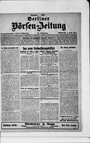 Berliner Börsen-Zeitung vom 03.06.1925