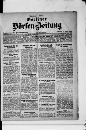 Berliner Börsen-Zeitung vom 05.06.1925