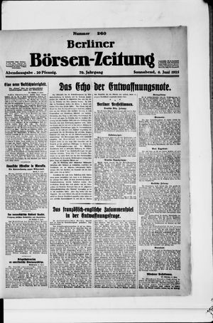Berliner Börsen-Zeitung vom 06.06.1925