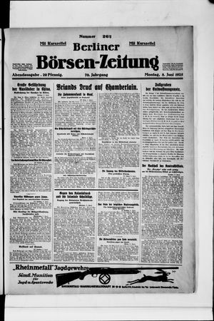 Berliner Börsen-Zeitung on Jun 8, 1925