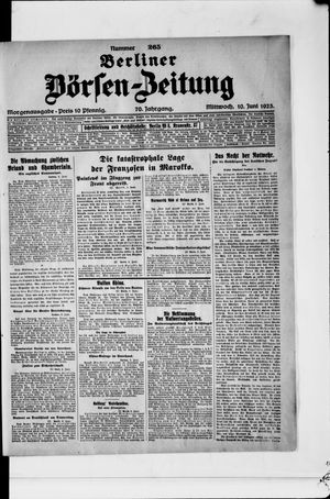 Berliner Börsen-Zeitung vom 10.06.1925