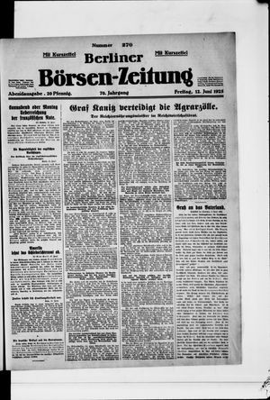 Berliner Börsen-Zeitung vom 12.06.1925