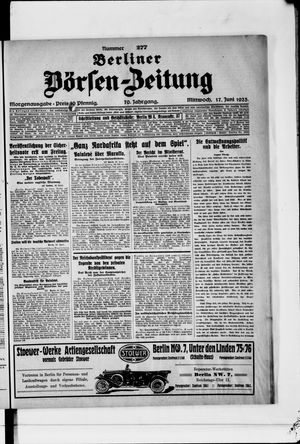 Berliner Börsen-Zeitung vom 17.06.1925