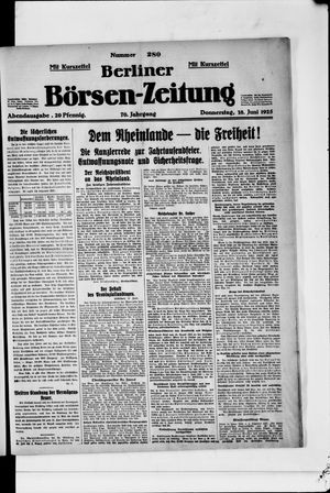Berliner Börsen-Zeitung vom 18.06.1925
