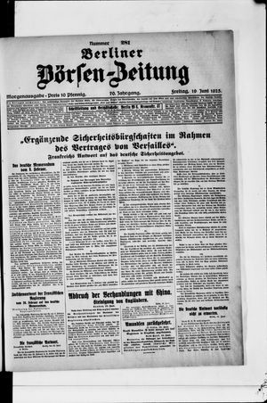 Berliner Börsen-Zeitung vom 19.06.1925