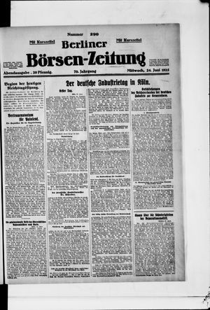 Berliner Börsen-Zeitung vom 24.06.1925