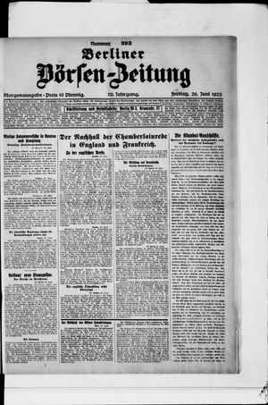 Berliner Börsen-Zeitung vom 26.06.1925