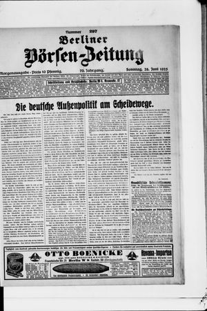 Berliner Börsen-Zeitung vom 28.06.1925
