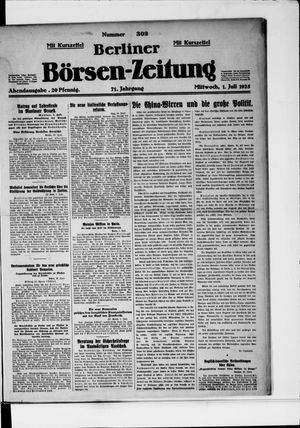 Berliner Börsen-Zeitung vom 01.07.1925
