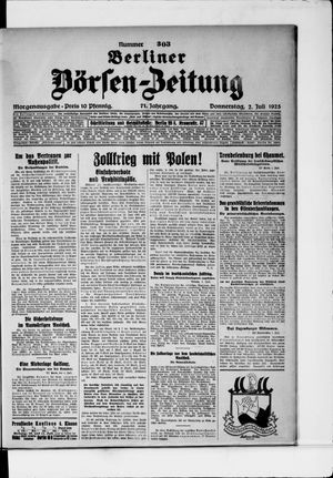 Berliner Börsen-Zeitung vom 02.07.1925