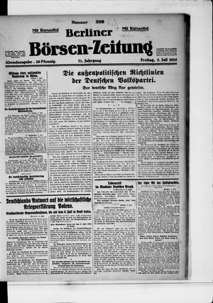 Berliner Börsen-Zeitung vom 03.07.1925