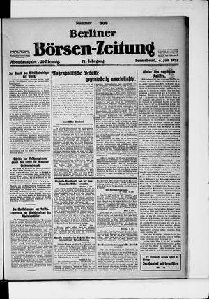 Berliner Börsen-Zeitung vom 04.07.1925