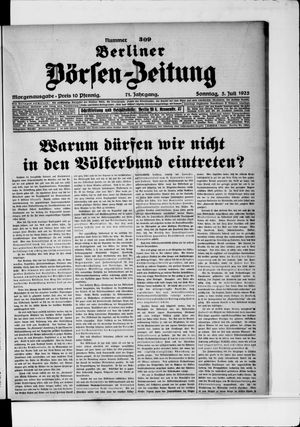 Berliner Börsen-Zeitung vom 05.07.1925