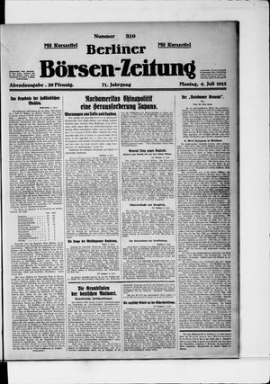 Berliner Börsen-Zeitung vom 06.07.1925