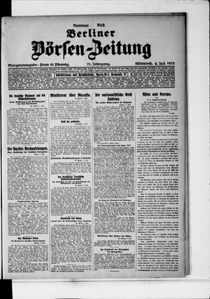 Berliner Börsen-Zeitung vom 08.07.1925