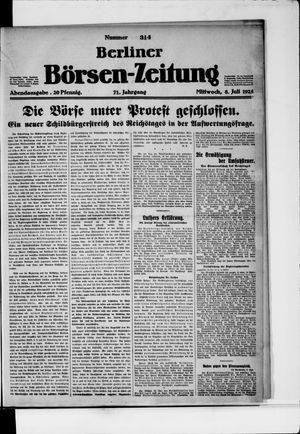 Berliner Börsen-Zeitung vom 08.07.1925