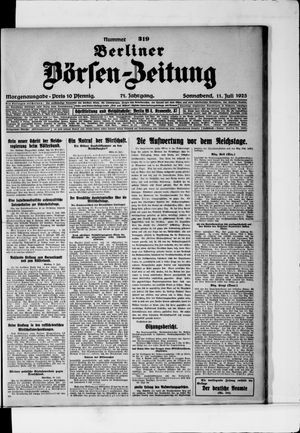Berliner Börsen-Zeitung vom 11.07.1925
