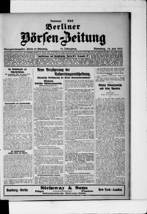 Berliner Börsen-Zeitung vom 14.07.1925