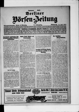 Berliner Börsen-Zeitung vom 15.07.1925